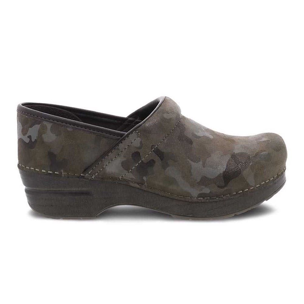 Dansko Camo Leather Mule - Olive Green